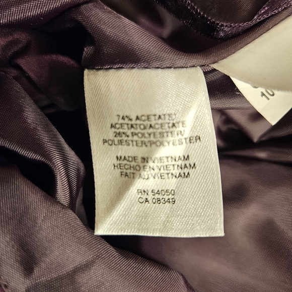 NWT - Satin Taffeta Jones New York "Merlot" Iridescent Midi Dress - Size 16 - Picture 2 of 16